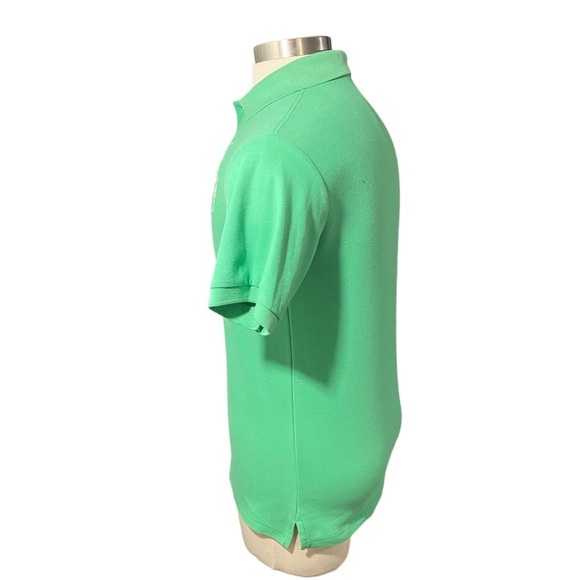 Polo Ralph Lauren Green Big White Pony Short Sleeve Polo Sz L Embroidered #3 - Picture 4 of 11